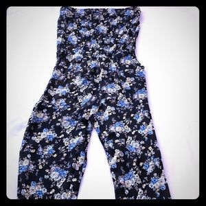 Floral Strapless Jumpsuit